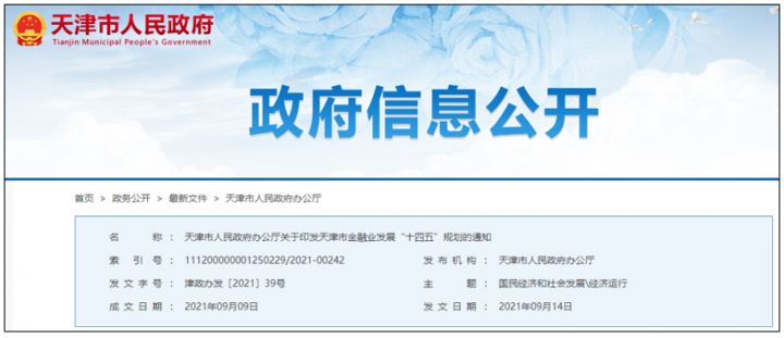 天津发布金融发展新规划 涉及数字人民币、金融科技、监管沙盒等(图1)